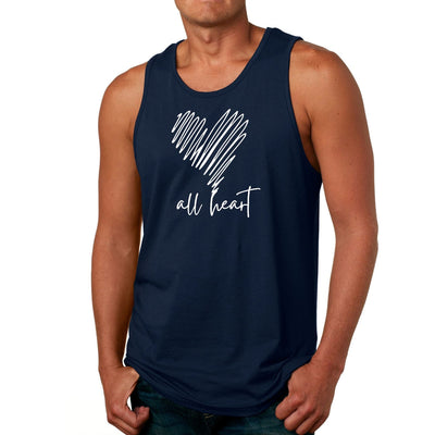 Mens Tank Top Fitness Shirt Say It Soul - All Heart Line Art Print - Mens