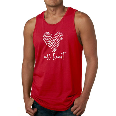 Mens Tank Top Fitness Shirt Say It Soul - All Heart Line Art Print - Mens