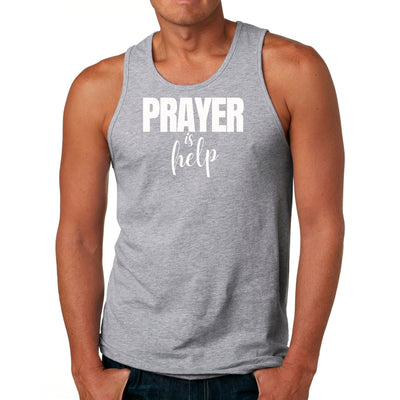 Mens Tank Top Fitness Shirt Say It Soul - Prayer Is Help, - Mens | Tank Tops