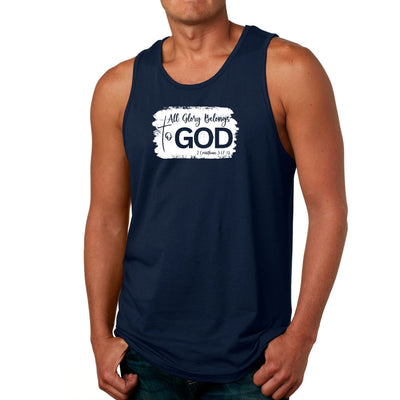 Mens Tank Top Fitness T-shirt All Glory Belongs To God Christian - Mens | Tank