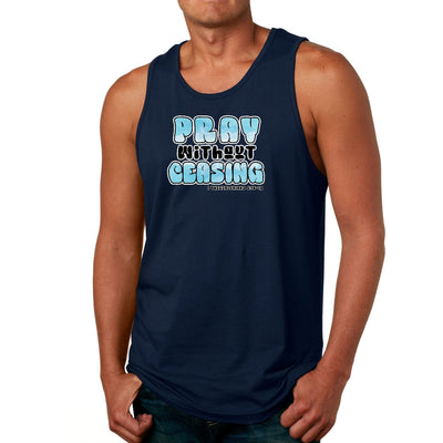Mens Tank Top Fitness T - shirt Pray Without Ceasing Inspirational - Tops