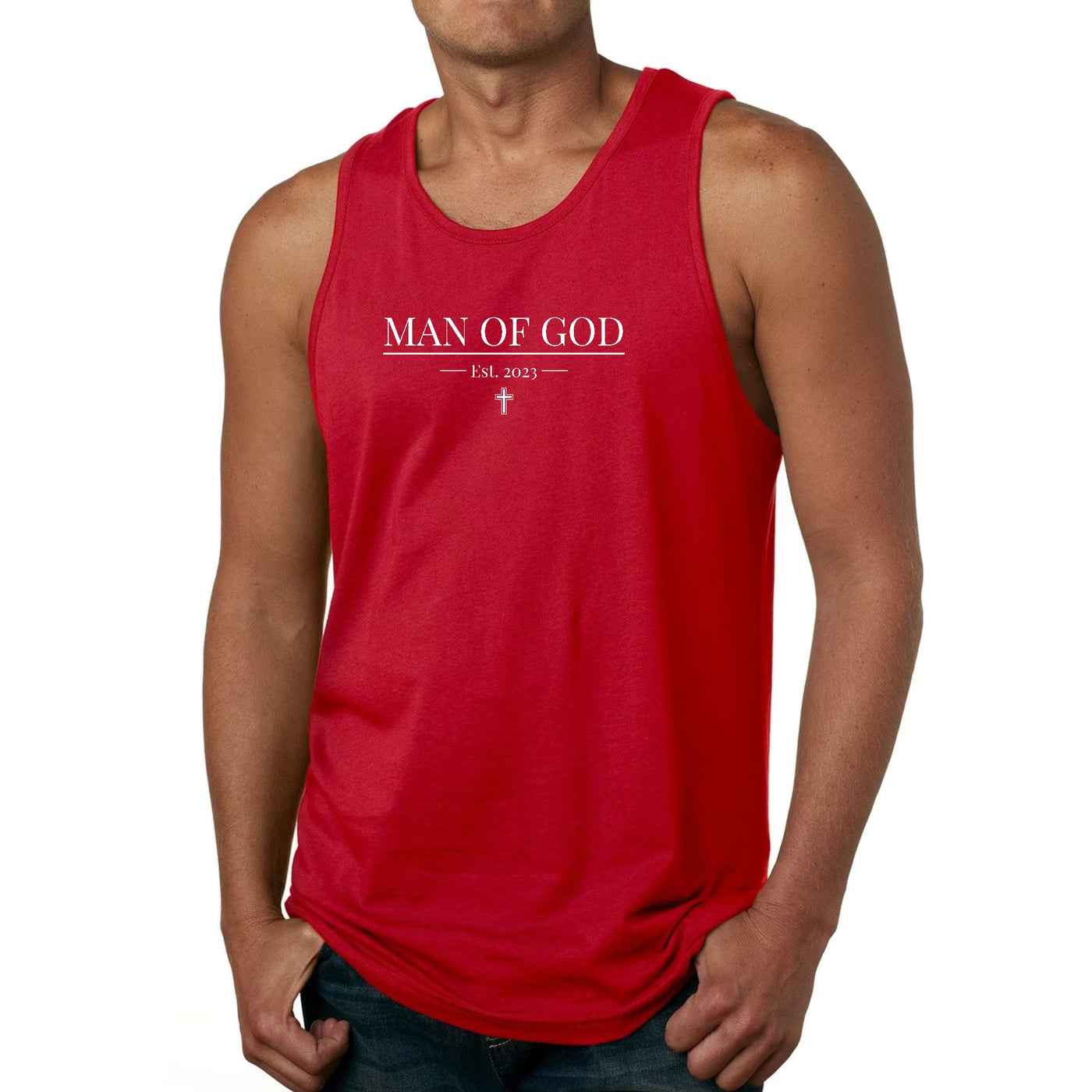 Mens Tank Top Fitness T - shirt Say It Soul Man Of God - Tops