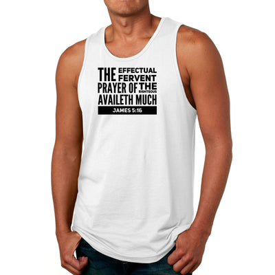 Mens Tank Top Fitness T - shirt The Effectual Fervent Prayer Print - Tops