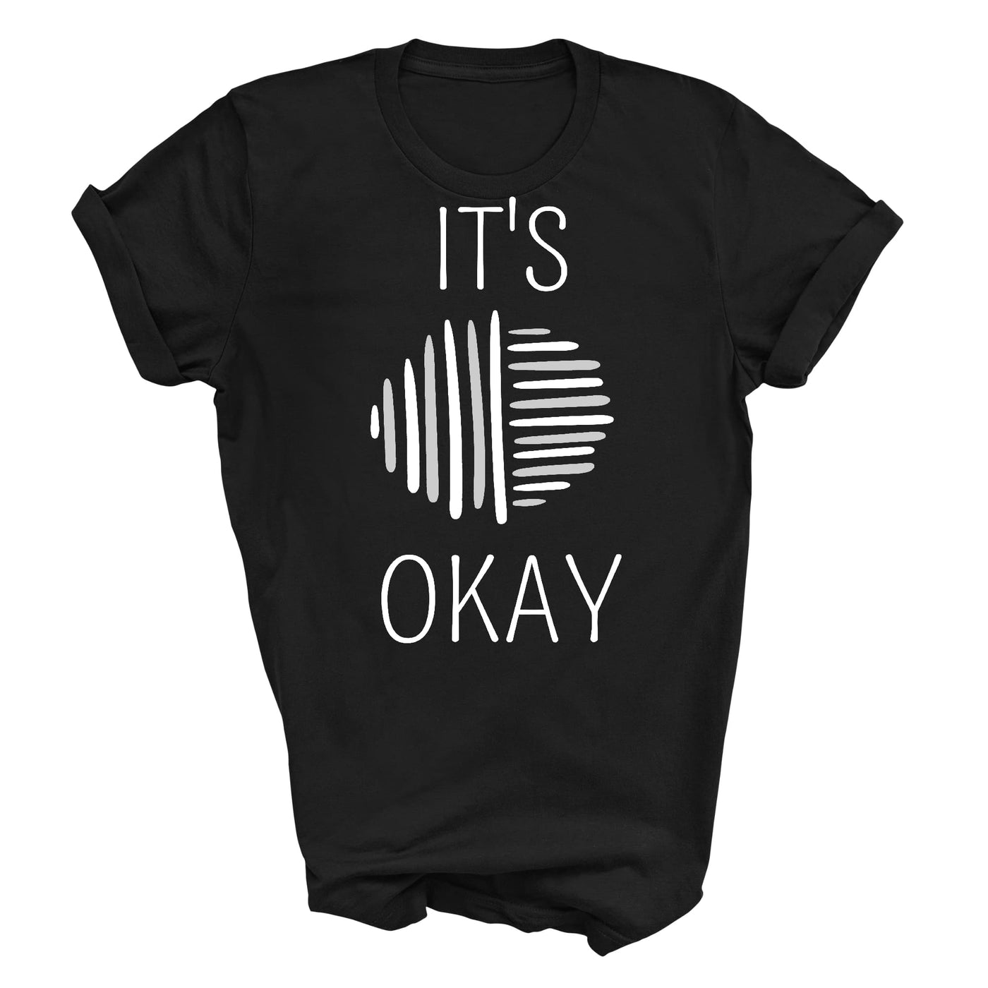 Mens Unisex T-shirt Graphic Black S-5xl Say It Soul Its Okay Grey - Mens