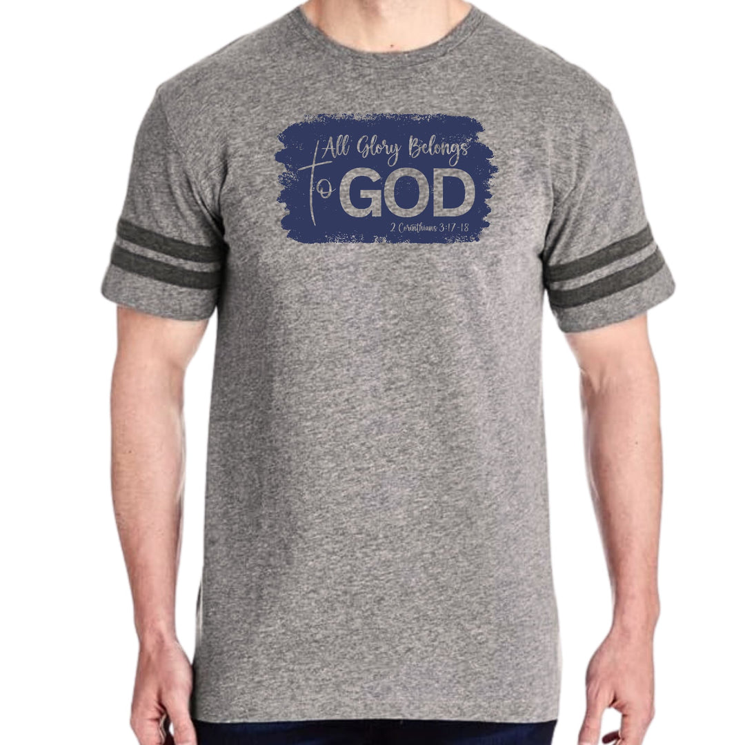 Mens Vintage Sport Graphic T-shirt All Glory Belongs to God Christian