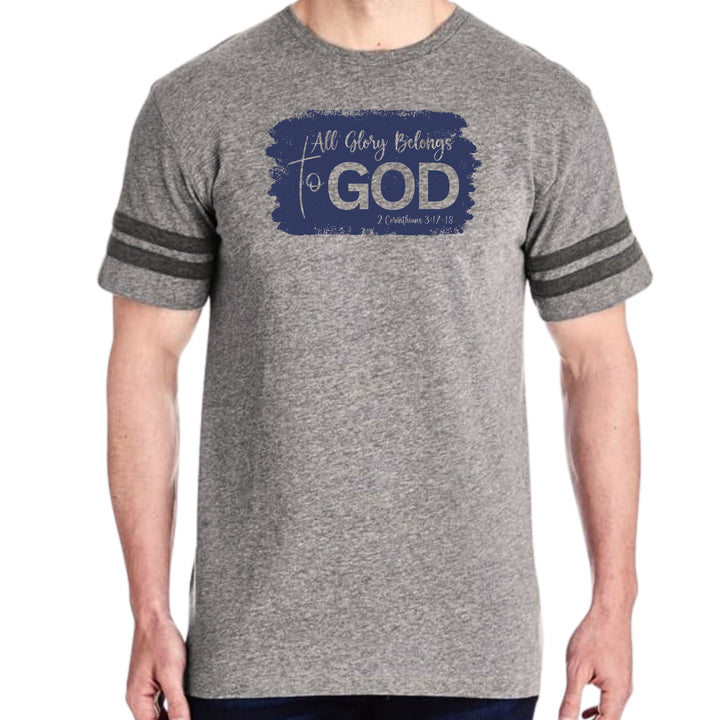 Mens Vintage Sport Graphic T-shirt All Glory Belongs to God Christian