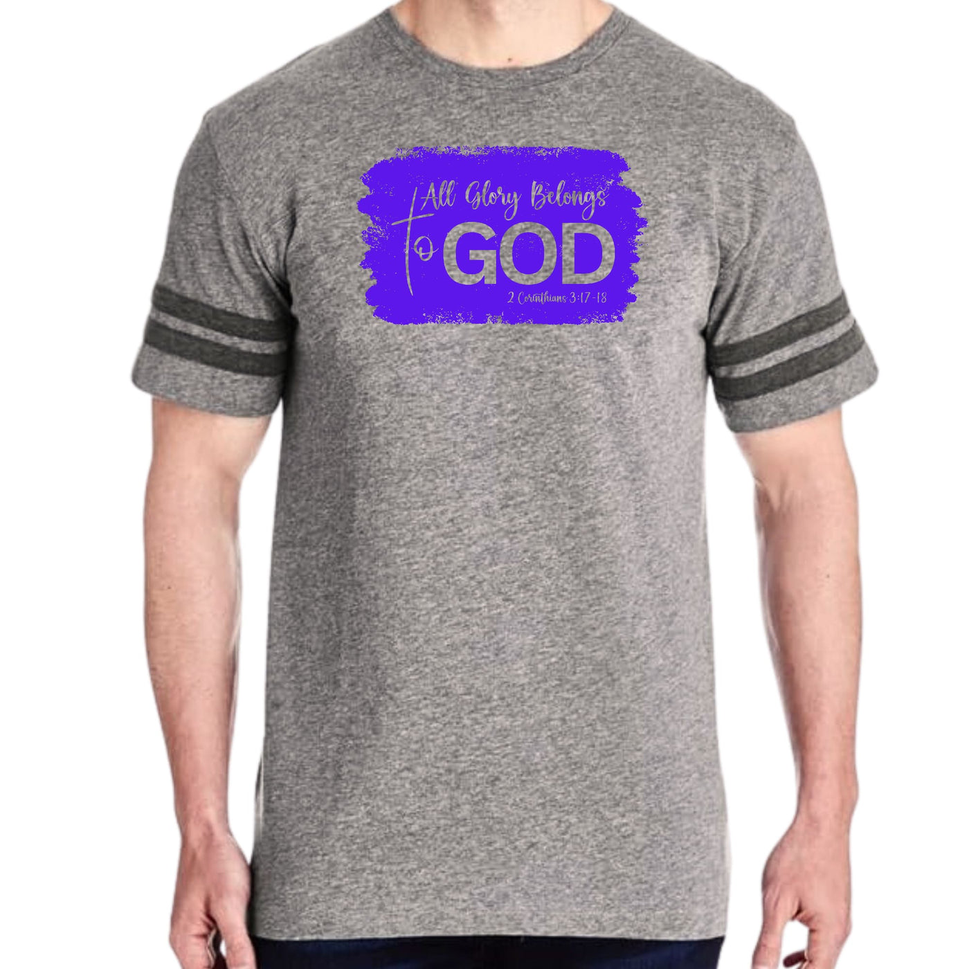 Mens Vintage Sport Graphic T-shirt All Glory Belongs To God Christian - Mens