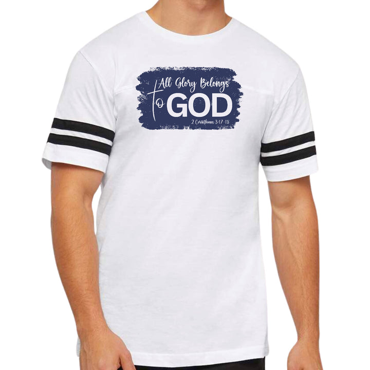 Mens Vintage Sport Graphic T-shirt All Glory Belongs to God Christian