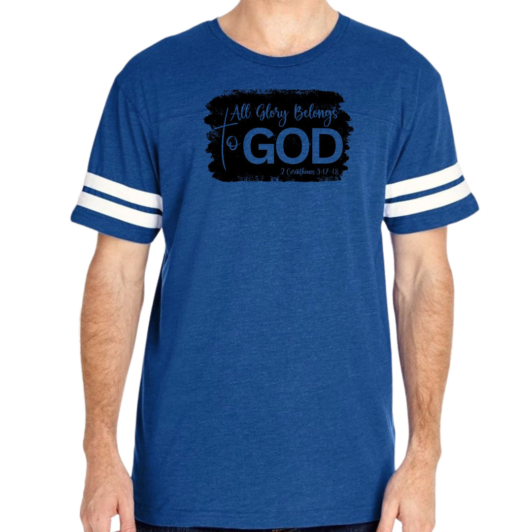 Mens Vintage Sport Graphic T-shirt All Glory Belongs to God Print