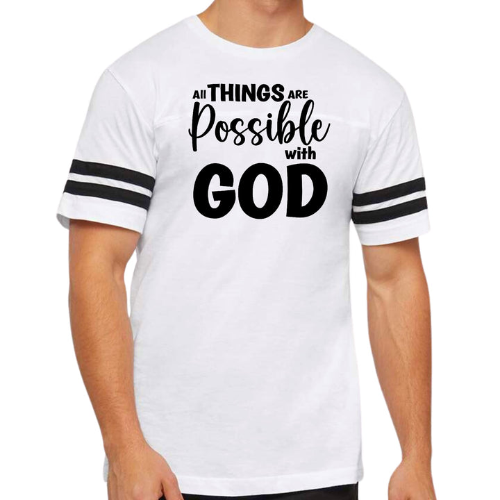 Mens Vintage Sport Graphic T-shirt All Things are Possible with God