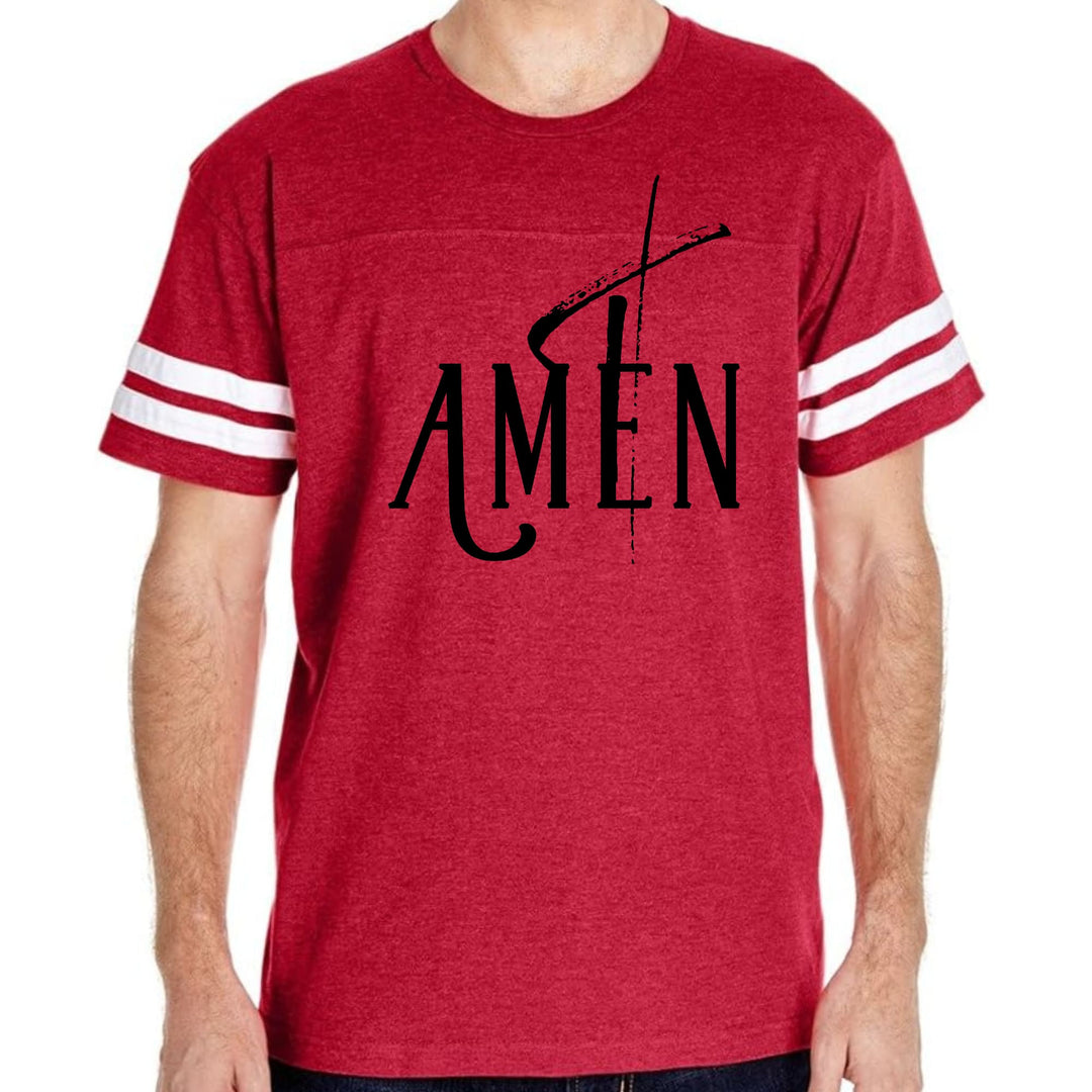 Mens Vintage Sport Graphic T-shirt Amen Black Print - Mens/T-Shirts/Vintage