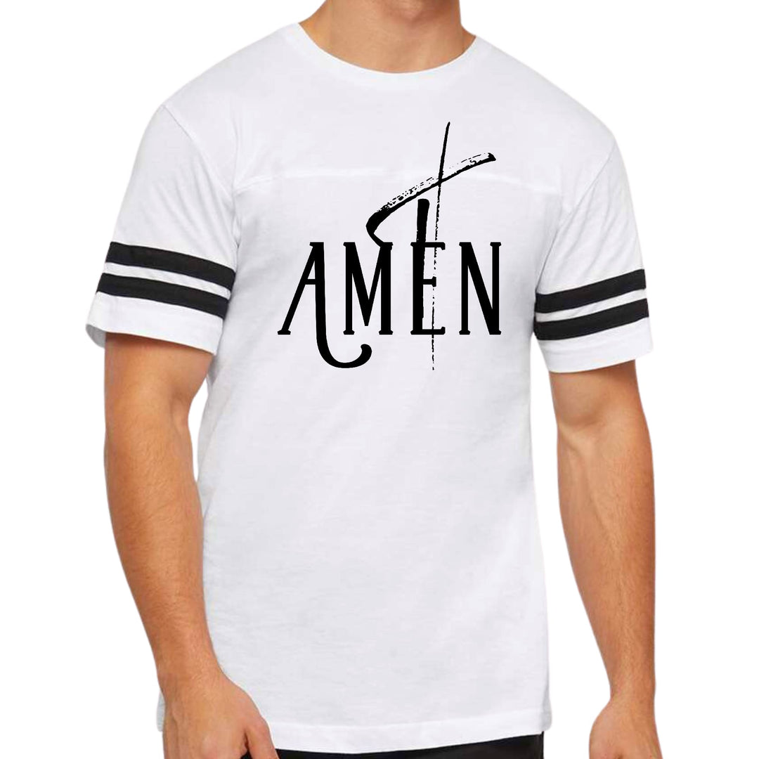 Mens Vintage Sport Graphic T-shirt Amen Black Print - Mens/T-Shirts/Vintage