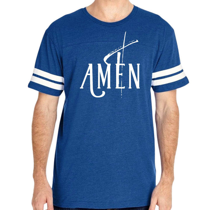 Mens Vintage Sport Graphic T-shirt Amen White Print - Mens/T-Shirts/Vintage