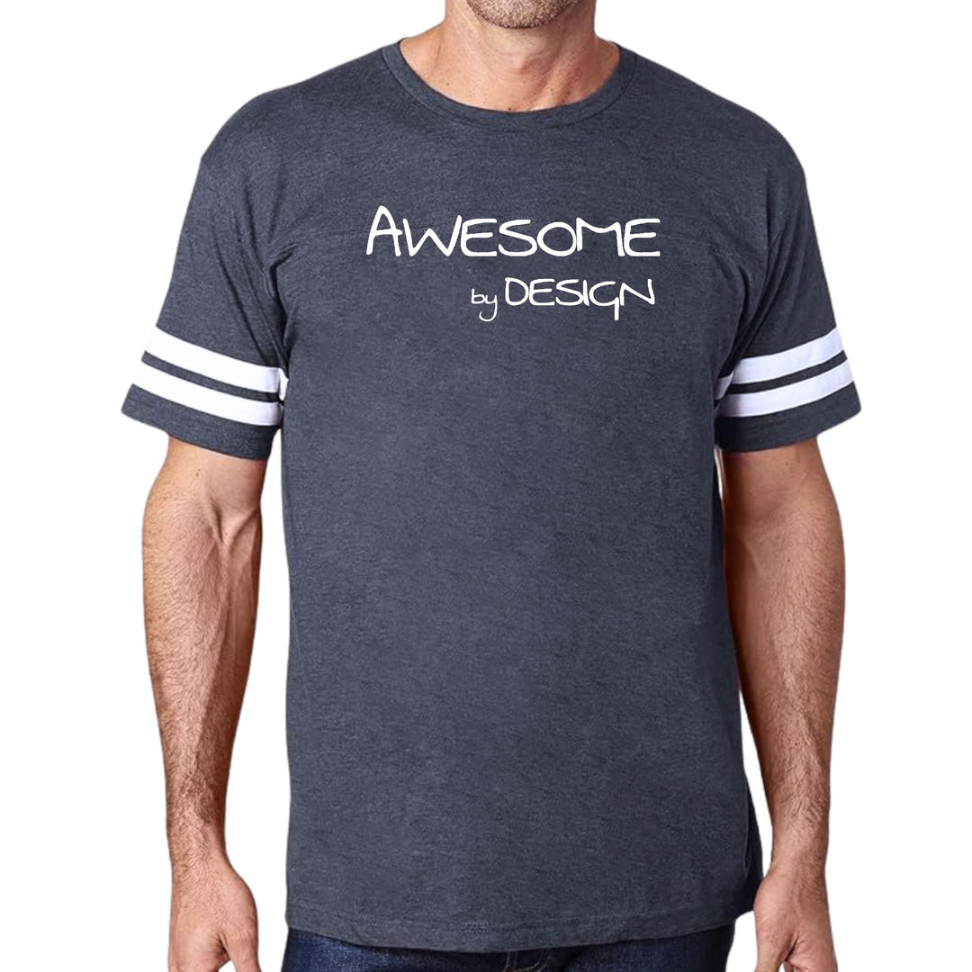 Mens Vintage Sport Graphic T-shirt Awesome by Design White Print