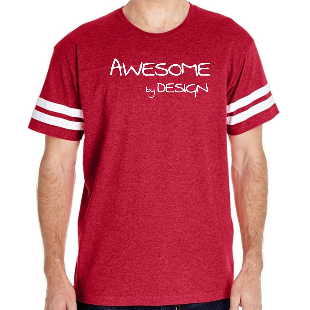 Mens Vintage Sport Graphic T-shirt Awesome by Design White Print
