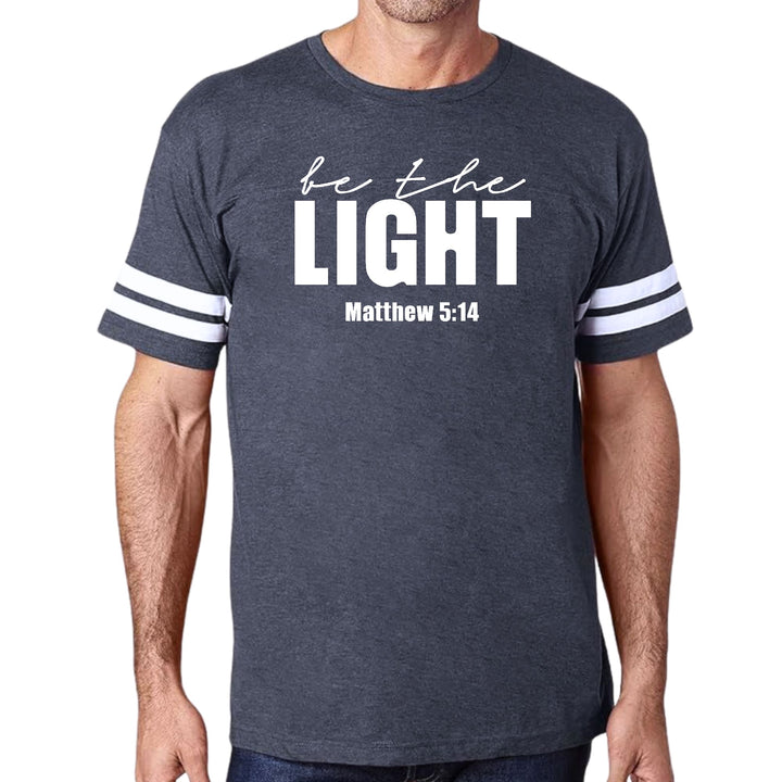 Mens Vintage Sport Graphic T-shirt Be The Light Inspirational Art - Mens