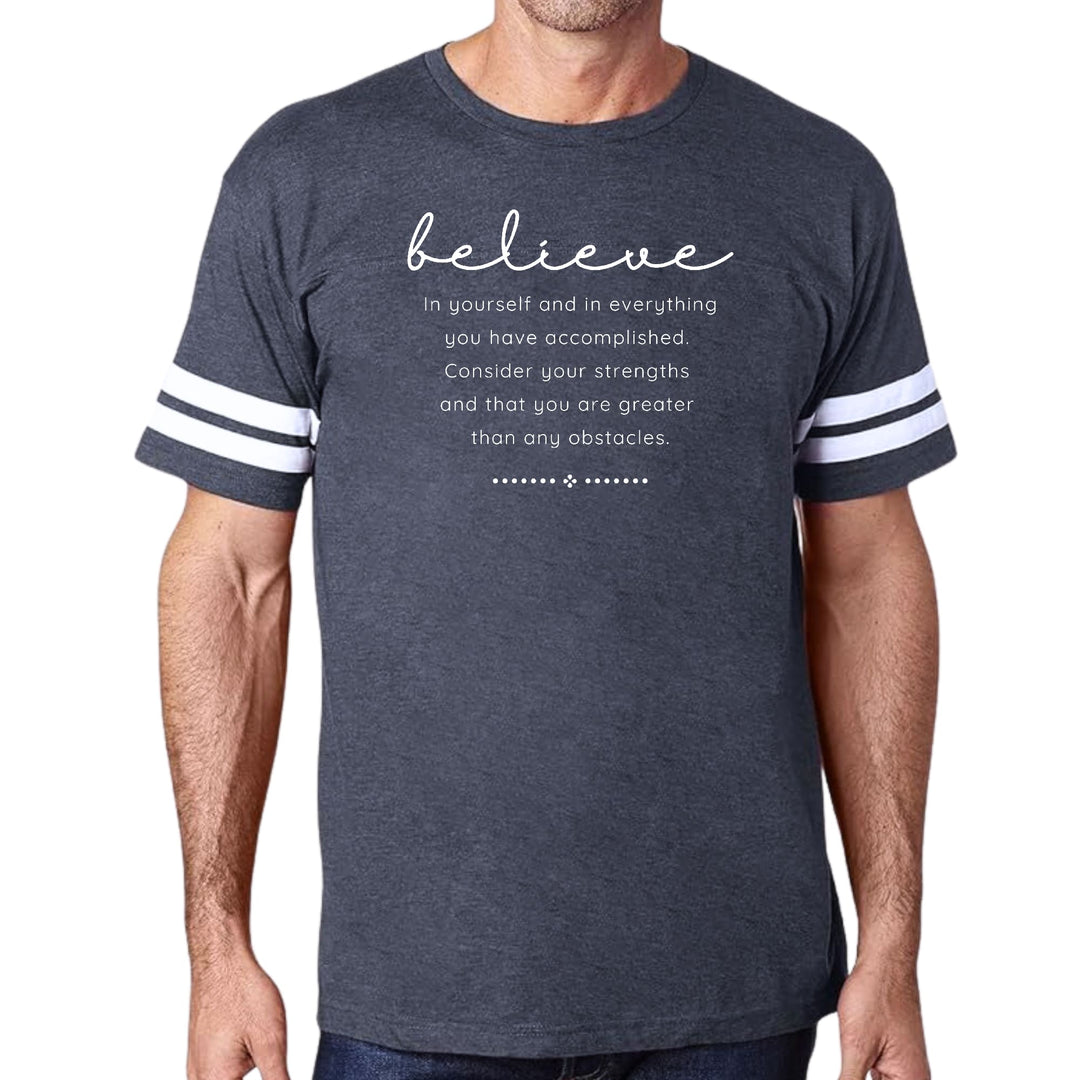 Mens Vintage Sport Graphic T-shirt Believe in Yourself - Mens/T-Shirts/Vintage