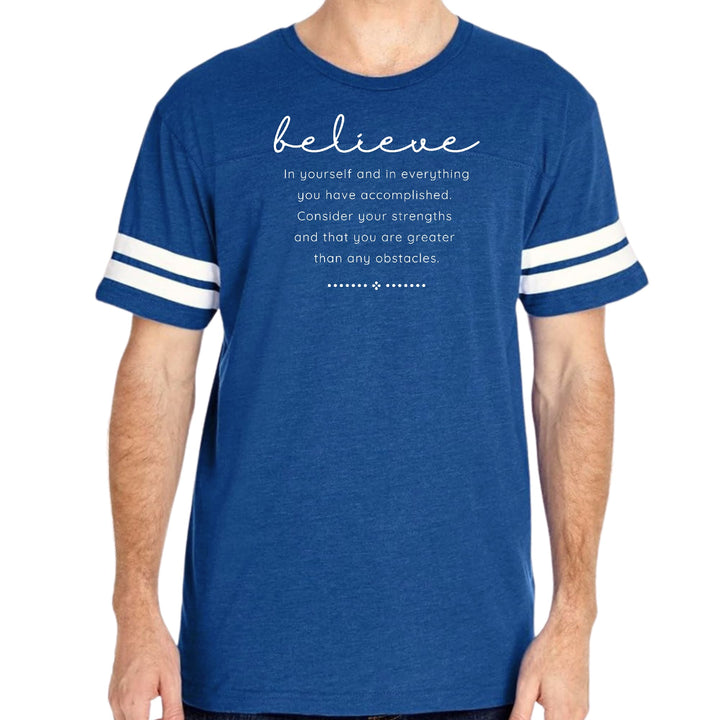 Mens Vintage Sport Graphic T-shirt Believe in Yourself - Mens/T-Shirts/Vintage