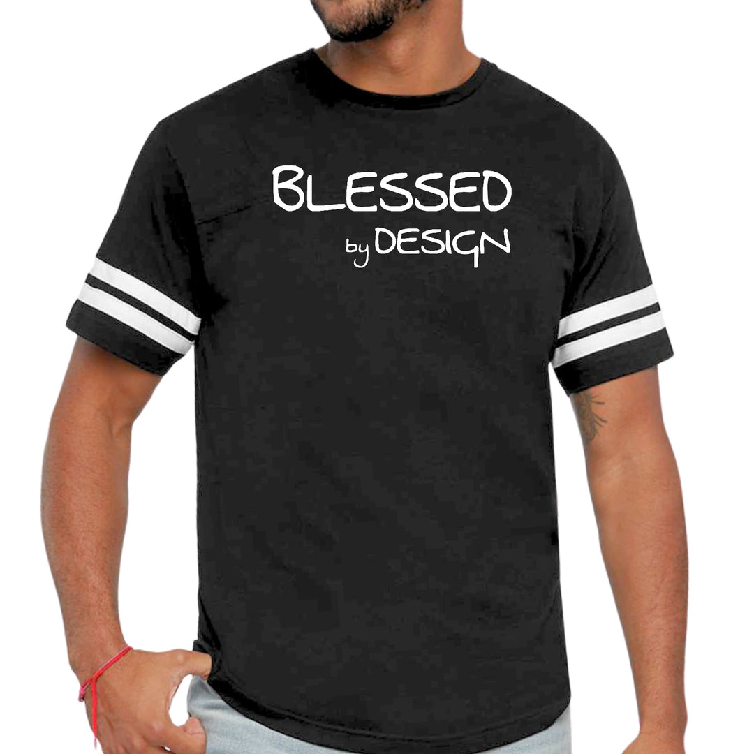 Mens Vintage Sport Graphic T-shirt Blessed by Design - Inspirational