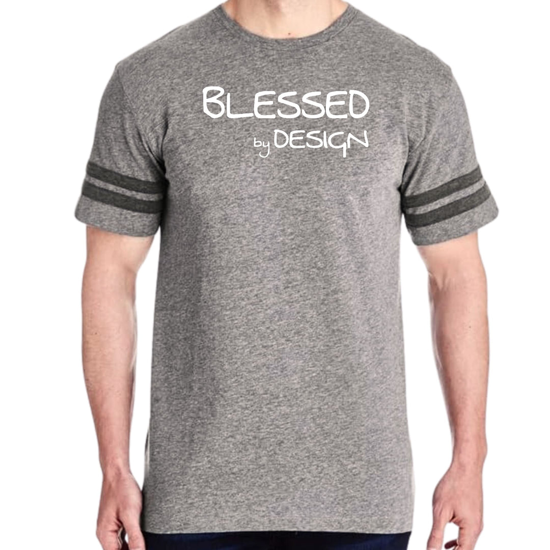 Mens Vintage Sport Graphic T-shirt Blessed by Design - Inspirational