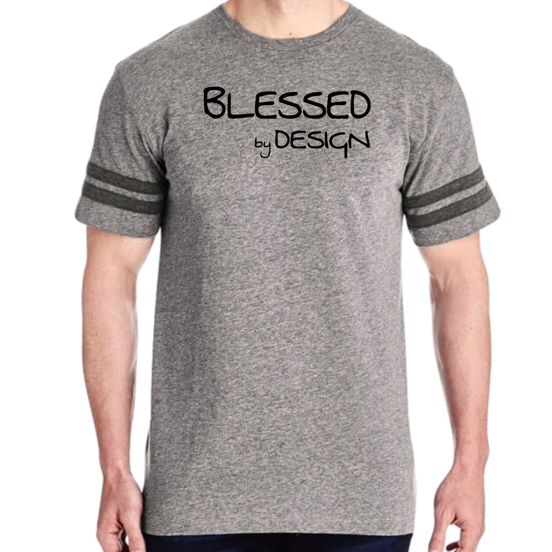 Mens Vintage Sport Graphic T-shirt Blessed by Design - Inspirational