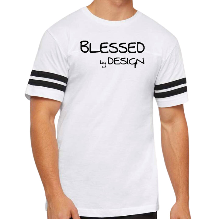Mens Vintage Sport Graphic T-shirt Blessed by Design - Inspirational