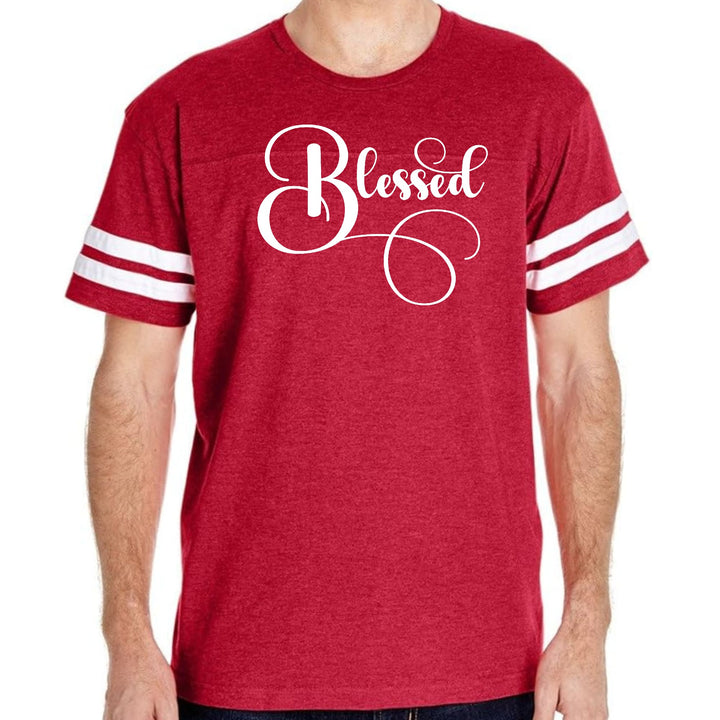 Mens Vintage Sport Graphic T-shirt Blessed Graphic Illustration