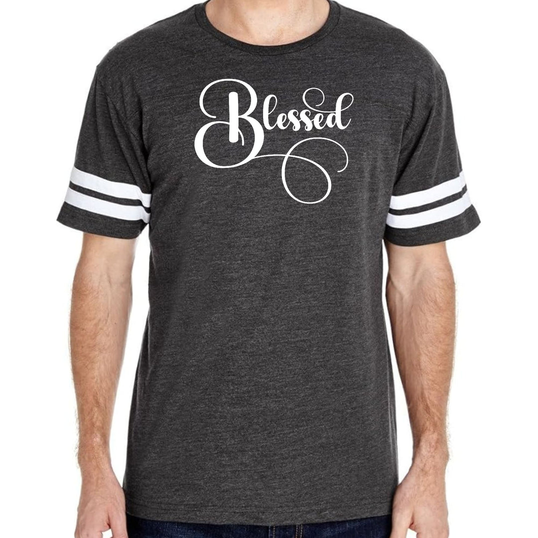 Mens Vintage Sport Graphic T-shirt Blessed Graphic Illustration