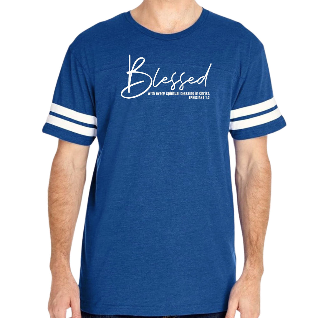 Mens Vintage Sport Graphic T-shirt Blessed With Every Spiritual - Mens