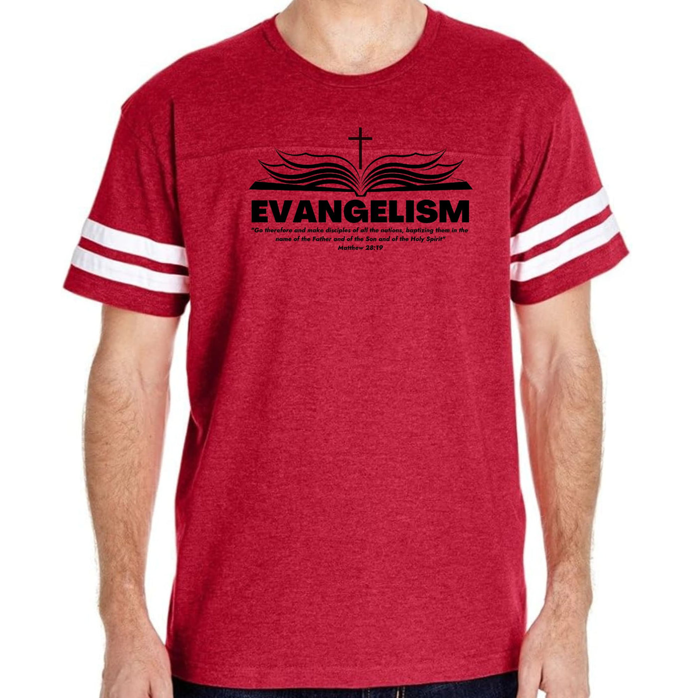 Mens Vintage Sport Graphic T-shirt Evangelism - Go Therefore And Make - Mens
