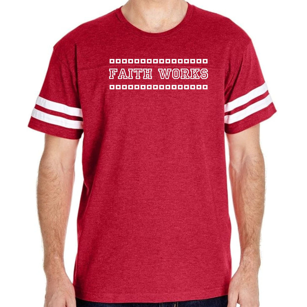 Mens Vintage Sport Graphic T-shirt Faith Works - Mens/T-Shirts/Vintage Sport