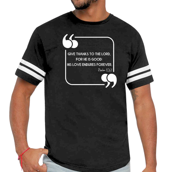 Mens Vintage Sport Graphic T-shirt Give Thanks to the Lord