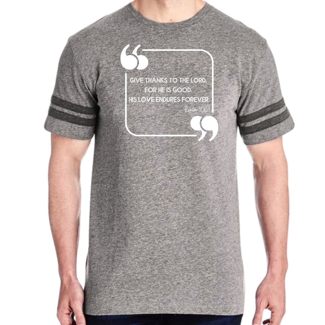 Mens Vintage Sport Graphic T-shirt Give Thanks to the Lord