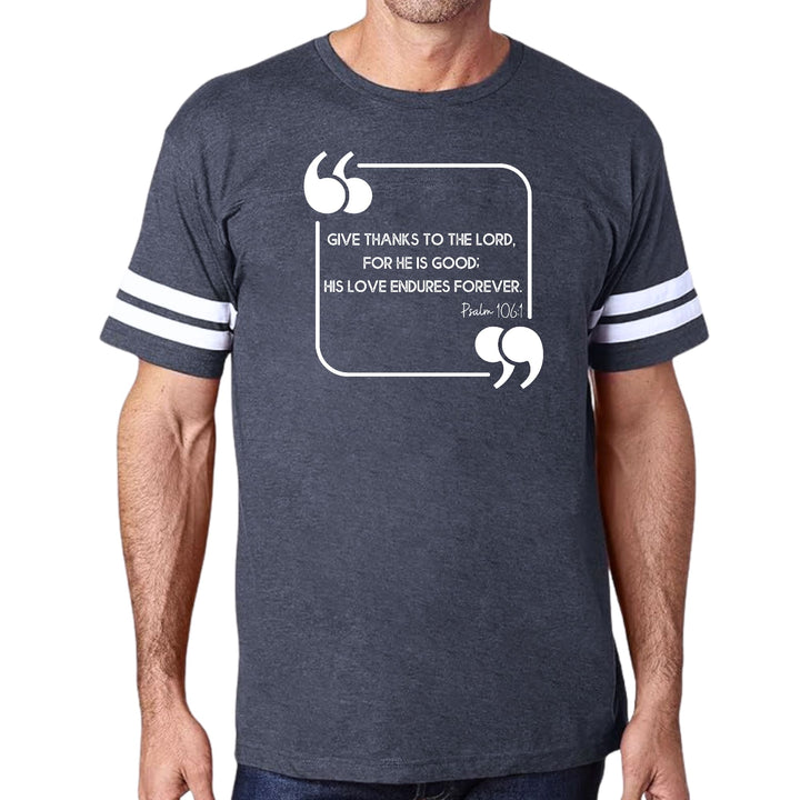 Mens Vintage Sport Graphic T-shirt Give Thanks to the Lord