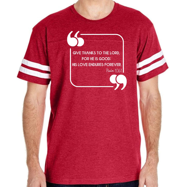Mens Vintage Sport Graphic T-shirt Give Thanks to the Lord