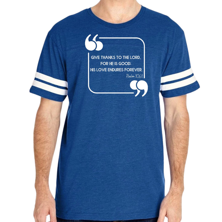 Mens Vintage Sport Graphic T-shirt Give Thanks to the Lord