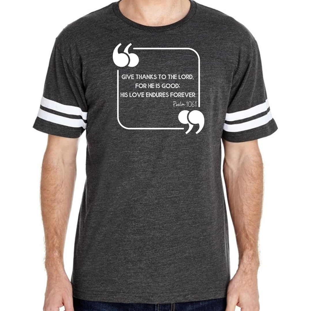 Mens Vintage Sport Graphic T-shirt Give Thanks to the Lord