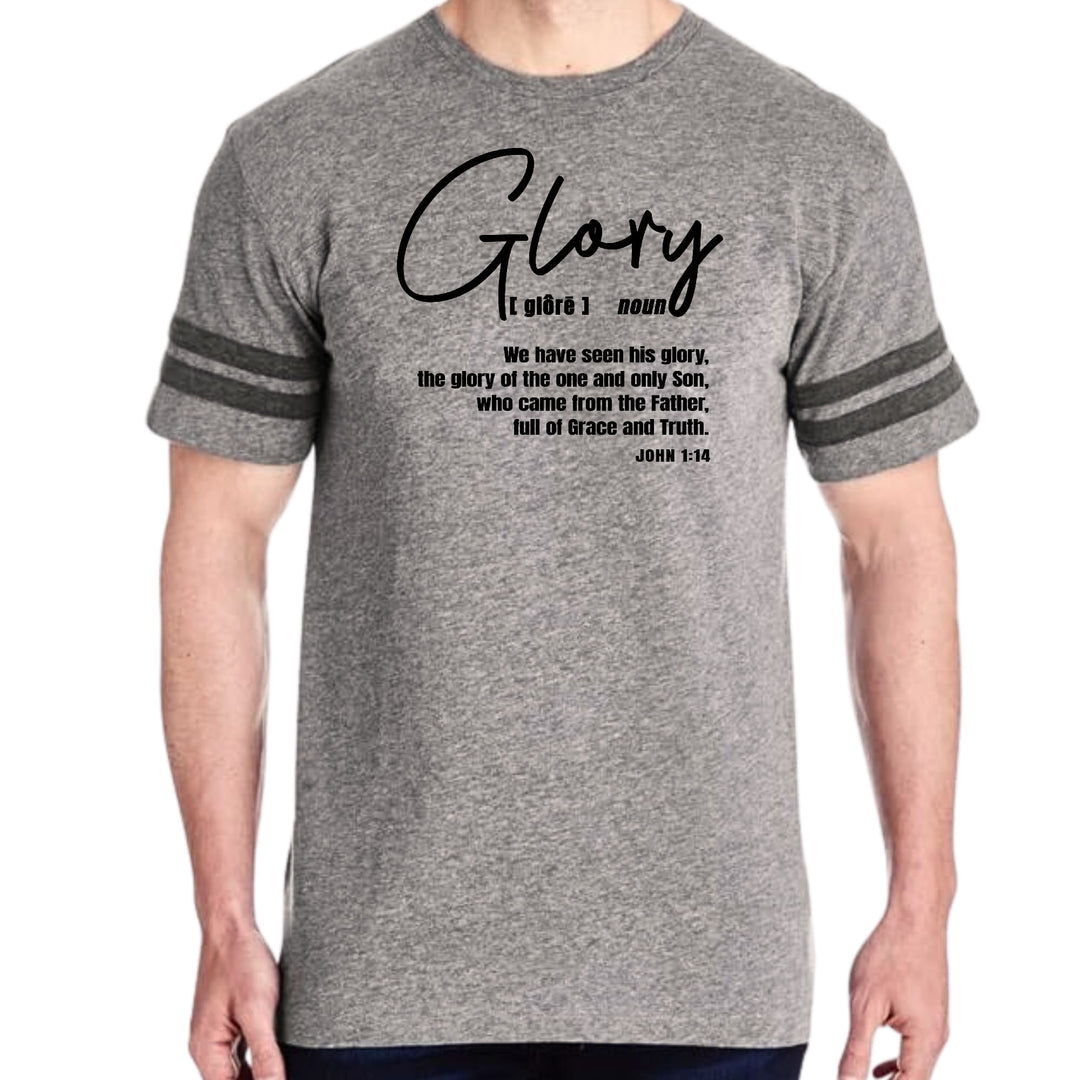 Mens Vintage Sport Graphic T-shirt Glory - Christian Inspiration, - Mens