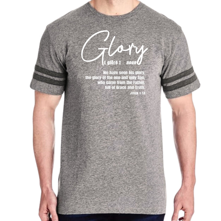 Mens Vintage Sport Graphic T-shirt Glory - Christian Inspiration - Mens