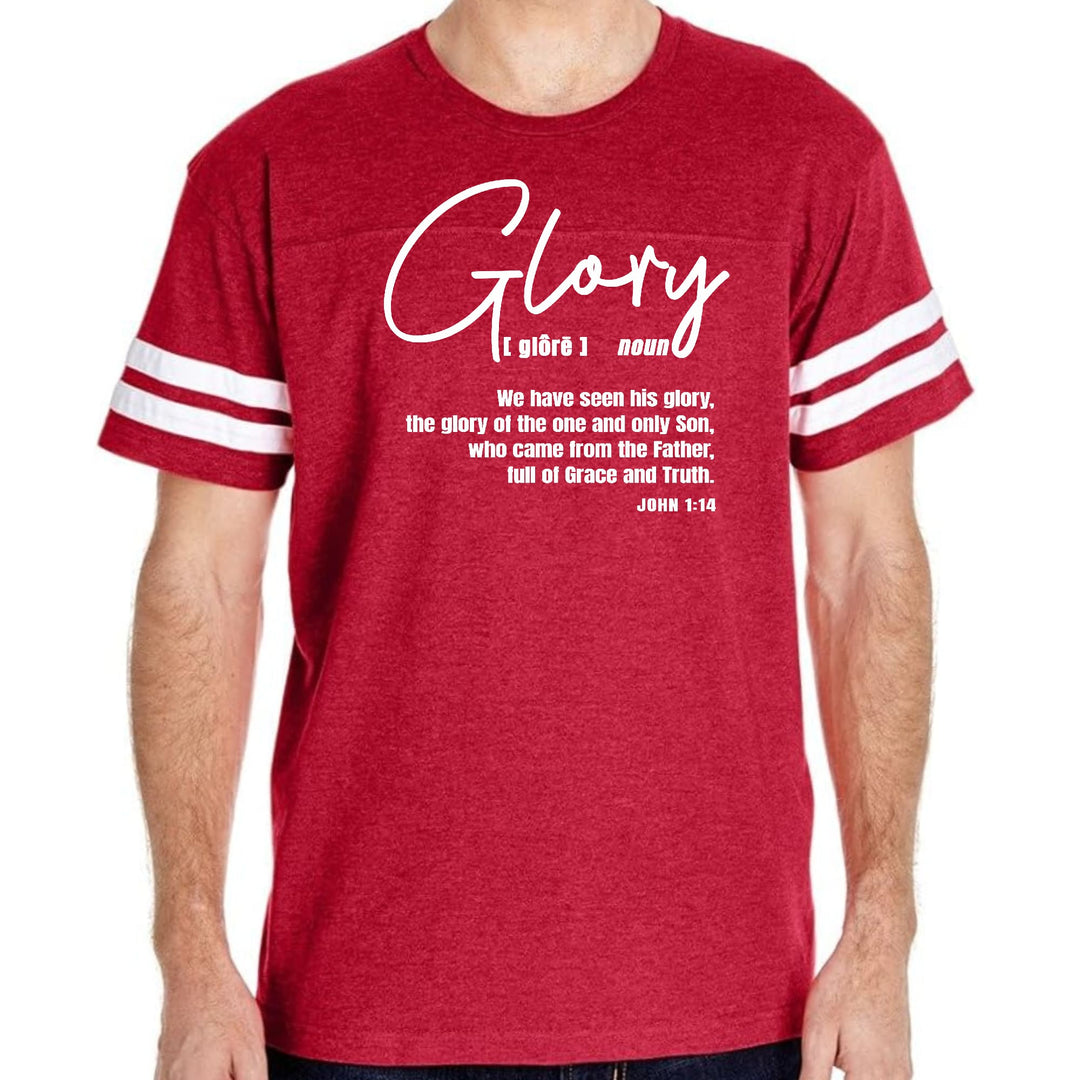 Mens Vintage Sport Graphic T-shirt Glory - Christian Inspiration - Mens