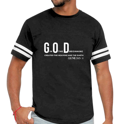 Mens Vintage Sport Graphic T-shirt God In The Beginning Print - Mens | T-Shirts