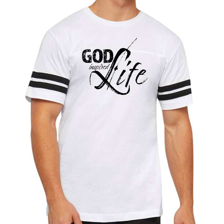 Mens Vintage Sport Graphic T-shirt God Inspired Life Black - Mens | T-Shirts