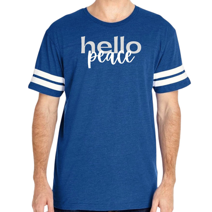 Mens Vintage Sport Graphic T-shirt Hello Peace Motivational Peaceful