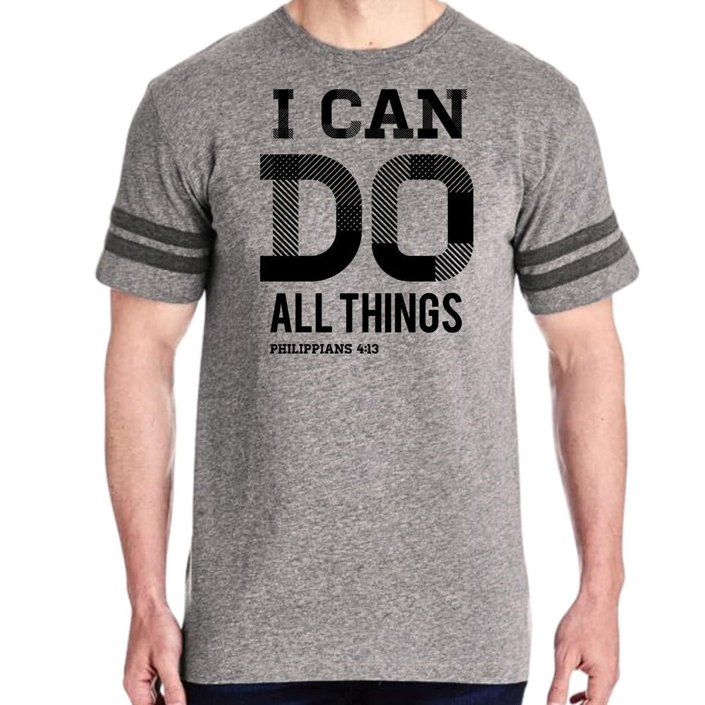 Mens Vintage Sport Graphic T-shirt i can do All Things Philippians 4: