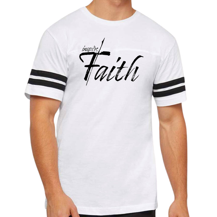 Mens Vintage Sport Graphic T-shirt Inspire Faith Black Print - Mens | T-Shirts