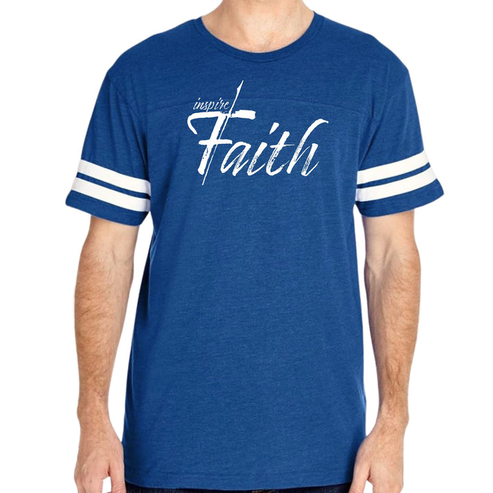 Mens Vintage Sport Graphic T-shirt Inspire Faith White Print