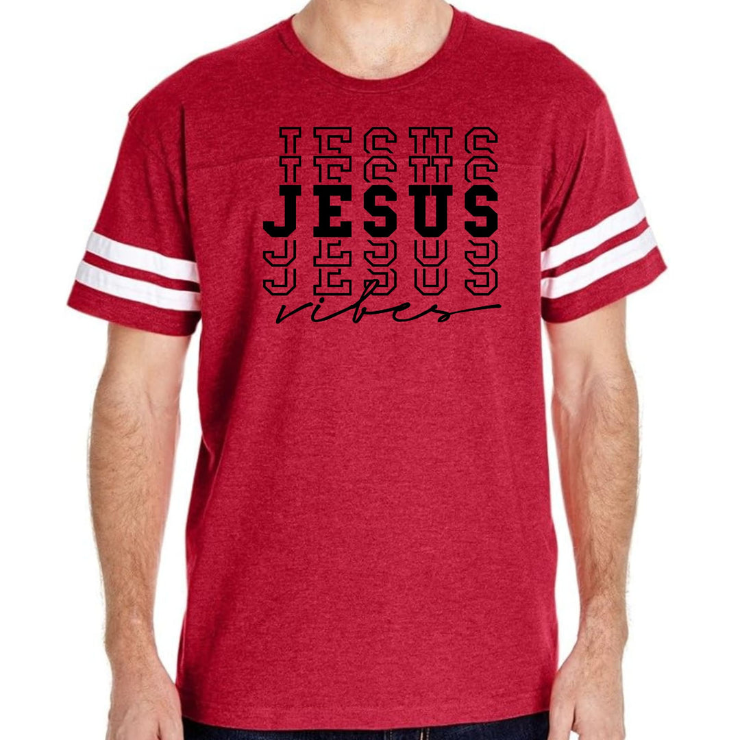 Mens Vintage Sport Graphic T-shirt Jesus Vibes - Mens/T-Shirts/Vintage Sport