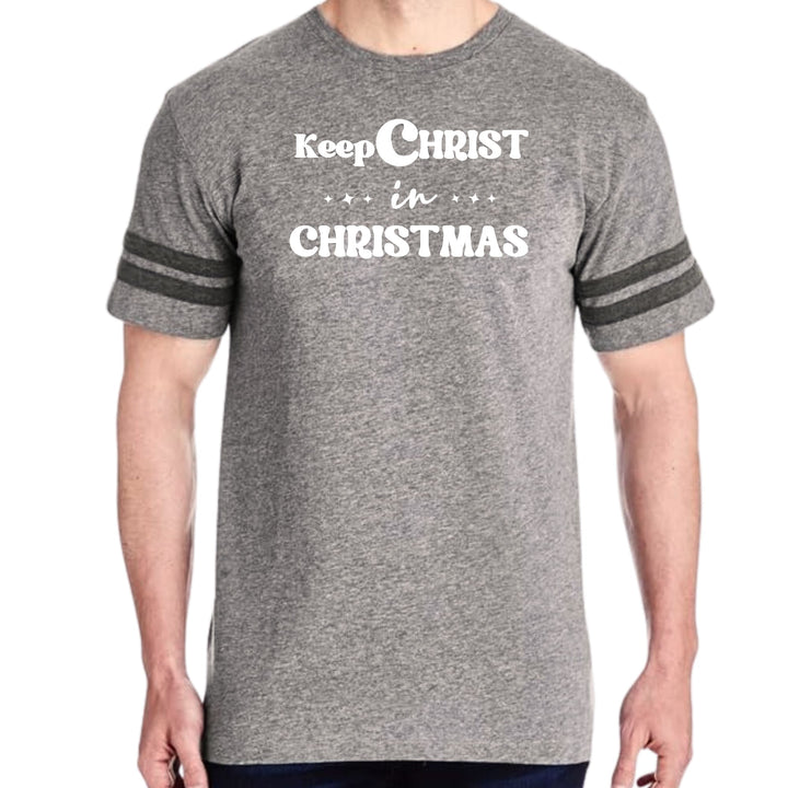 Mens Vintage Sport Graphic T-shirt Keep Christ in Christmas