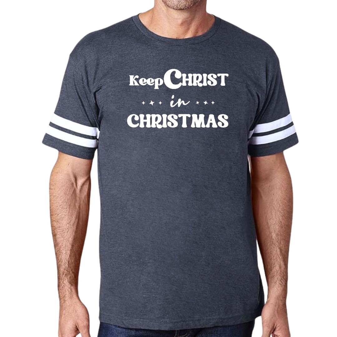 Mens Vintage Sport Graphic T-shirt Keep Christ in Christmas