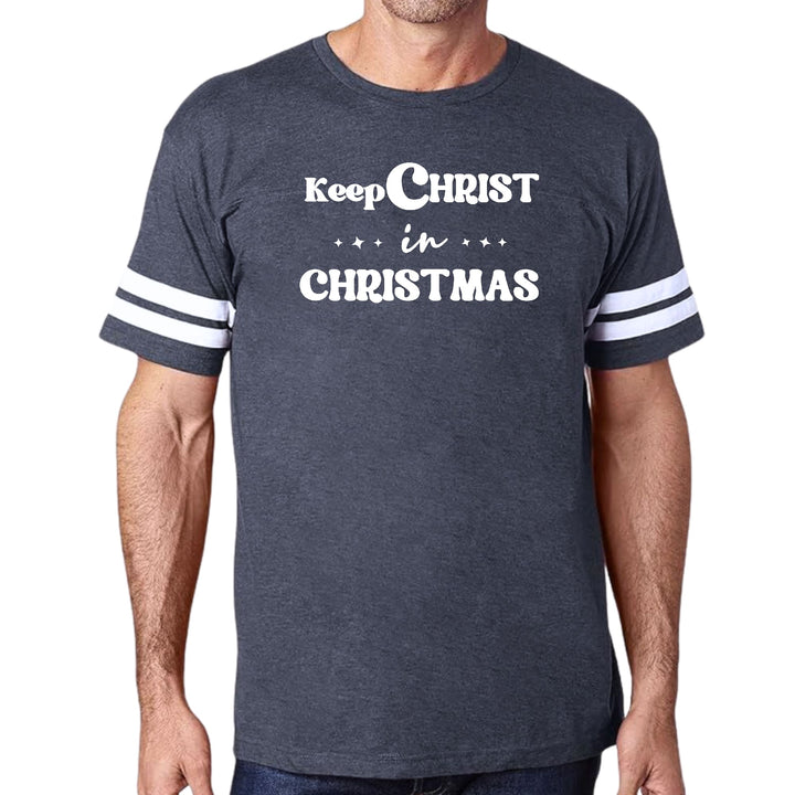 Mens Vintage Sport Graphic T-shirt Keep Christ in Christmas